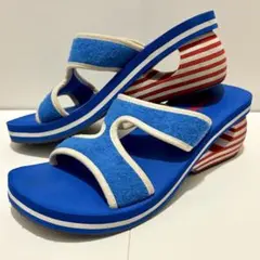Skechers サンダル トリコロール 23.5 厚底 ビーチ ブルーのサムネイル