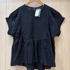 studio CLIP フロント刺繍ハーフスリーブブラウス　タグ付き未使用品のサムネイル