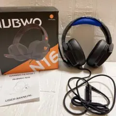 Am NUBWO N16 ゲーミングヘッド xboxヘッドセット 有線 ブルー