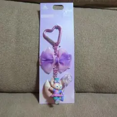 香港ディズニーランド　リーナベル　キャラクター キーホルダー 紫色