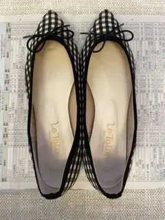 LeTalon ルタロン　ギンガムチェックパンプス　24cm