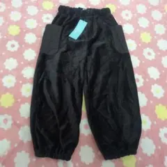 【新品・タグ付き】ポケット付き ロングパンツ コーデュロイ 120 黒 秋冬