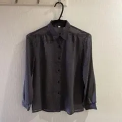 シースルー　ドットシャツ