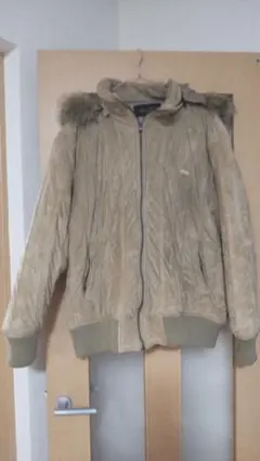 メンズ　ファー付きベージュジャケット X-LARGE