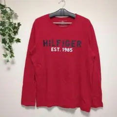 TOMMY HILFIGER トミーヒルフィガー　長袖Tシャツ　M　赤　ロゴ
