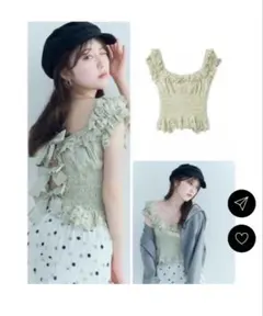 sold out品　未使用SNIDEL コットンシャーリングブラウス ミント sold out品 SNIDEL コットンシャーリングブラウス ミント - メルカリ