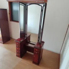 木製三面鏡ドレッサー (鏡台のみ、椅子なし)　(有)インテリア丸萬製 木製三面鏡ドレッサー (鏡台のみ、椅子なし) (有)インテリア丸萬製