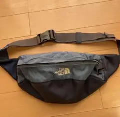 本物THE NORTH FACEのブルーグレー系のウエストショルダーボディバッグ