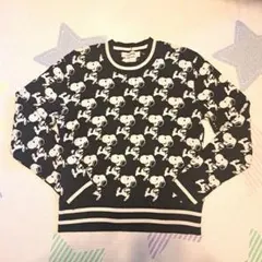 ICEBERG スヌーピー柄 長袖ニットセーター　モノクロ　白黒　アイスバーグのサムネイル