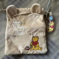 くまのプーさん サコッシュ ショルダーバッグ ポーチ キーホルダー付