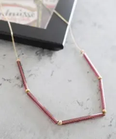 niko and ... ニコアンド スティックビーズネックレス◆パープル