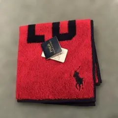Polo Ralph Lauren タオルハンカチ 赤黒
