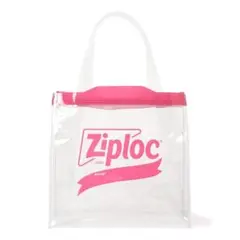 新品未使用【BEAMS COUTURE×ziploc】ピンクリボントートバッグMのサムネイル
