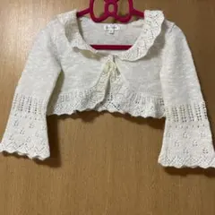 anyFAM カーディガン ボレロ　ラメ白　110