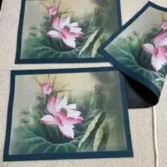 名古屋帯 蓮の花 手描き 落款あり