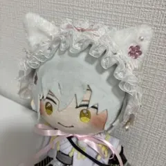 20cmぬいぐるみ用　ヘッドドレス　ピンク（猫耳）
