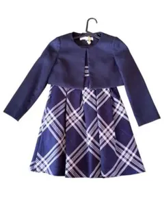 ネイビー チェック柄 フォーマルドレス ジャケット付きキャサリンコテージ