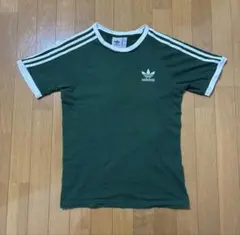 adidas 3STRIPES TEE 半袖 Tシャツ S 緑　リンガーTのサムネイル