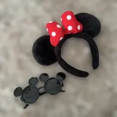 ミニーマウスカチューシャとサングラスセット