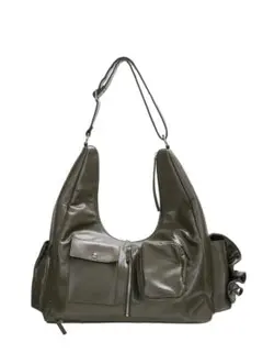 amlycity レイヤードデザインショルダーバッグ brownアンリーシティ