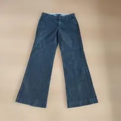 レディース　GAP ワイドレッグ デニムパンツ ダークブルー