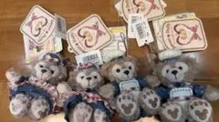 新品　4体セット　2014年バレンタインスウィートダッフィーぬいぐるみストラップ