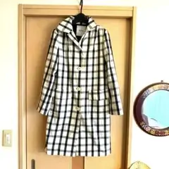 大幅お値下げ！美品＊⭐︎リリーブラウン⭐︎ブラックチェック柄薄手のコート⭐︎白黒