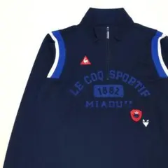 le coq sportif レディース ハーフジップ 長袖シャツ ネイビー L