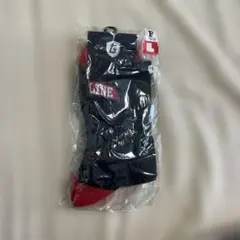 スポーツソックス(黒×赤)