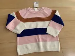 新品❣️カラフルストライプニットセーター　90cm 1.5-2歳