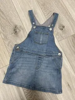 H&M　ジャンバースカート 90cm 　12-18M　デニムブルー