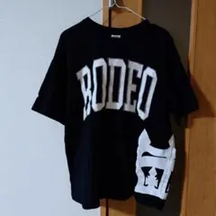 ロデオクラウンズ ロゴ入り 半袖Tシャツ 黒