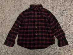 チェック柄長袖シャツ 120