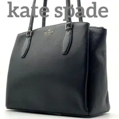極美品 ケイトスペード モネ トートバッグ レザー 黒 3室 A4◎ ビジネス◎
