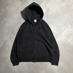 00s GAP ギャップ　ジップアップ パーカー　無地　黒　ブラック　フェード