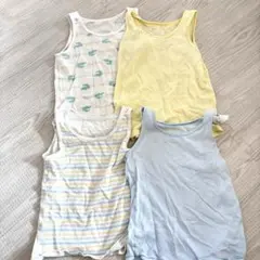 ユニクロ コットンメッシュタンクトップ 110cm 4枚セット ベビー肌着