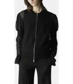 25aw Yohji Yamamoto femme ニットカーディガン ブラックのサムネイル