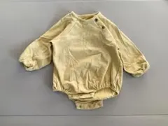 イエローコットンロンパース 80
