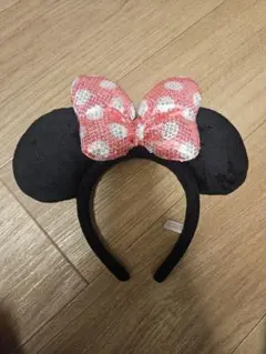 スパンコール　ディズニーリゾート　ミニーちゃんカチューシャ　リボン
