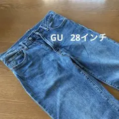 GU ストレートデニム 綿100 28インチ