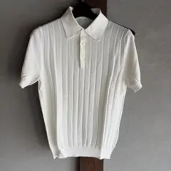 Gran Sasso white cotton knit poloのサムネイル