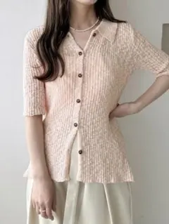 【apres jour clair】シアーポロニットのサムネイル
