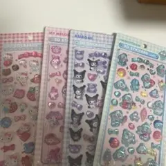 【大人気サンリオシリーズ】3Dステッカー4シートセット