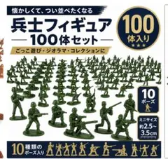 グリーンアーミーメン 100体セット ソルジャーミニチュア兵士 ジオラマ 兵隊のサムネイル