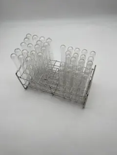 試験管 44本セット ＆ ステンレス製試験管立て（メモリ付含・洗浄消毒済）