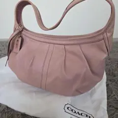 美品！COACH エルゴ プリーテッド レザー　ワンショルダーバッグ ピンク