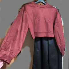HARE スウェードライクショートプルオーバーオレンジ