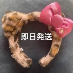 ユニバ キティ カチューシャ ヒョウ柄 ピンク USJ