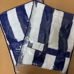 Ralph Lauren ネイビーストライプハーフケット 100x140cm