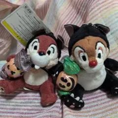 TDL☆チップとデール黒猫&コウモリ☆激レアぬいバ☆ハロウィン新品タグ付き